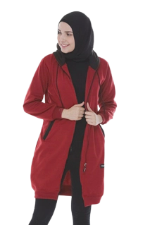 Hijacket Basic Maroon X Black - HJ10